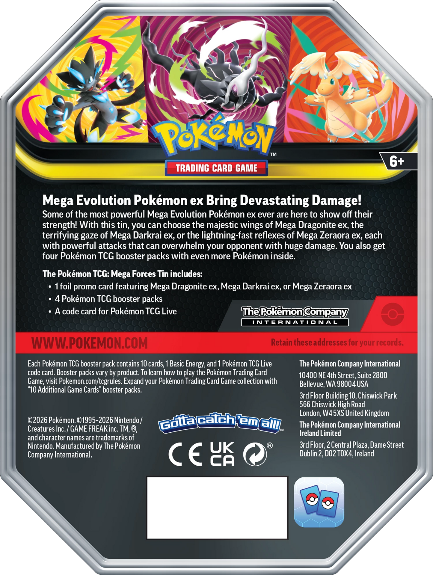Pokémon Mega Forces ex Tin (EN)