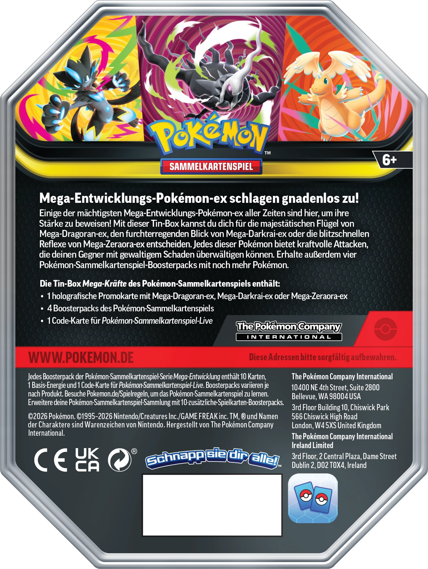 Pokémon Mega Forces ex Tin (DE)