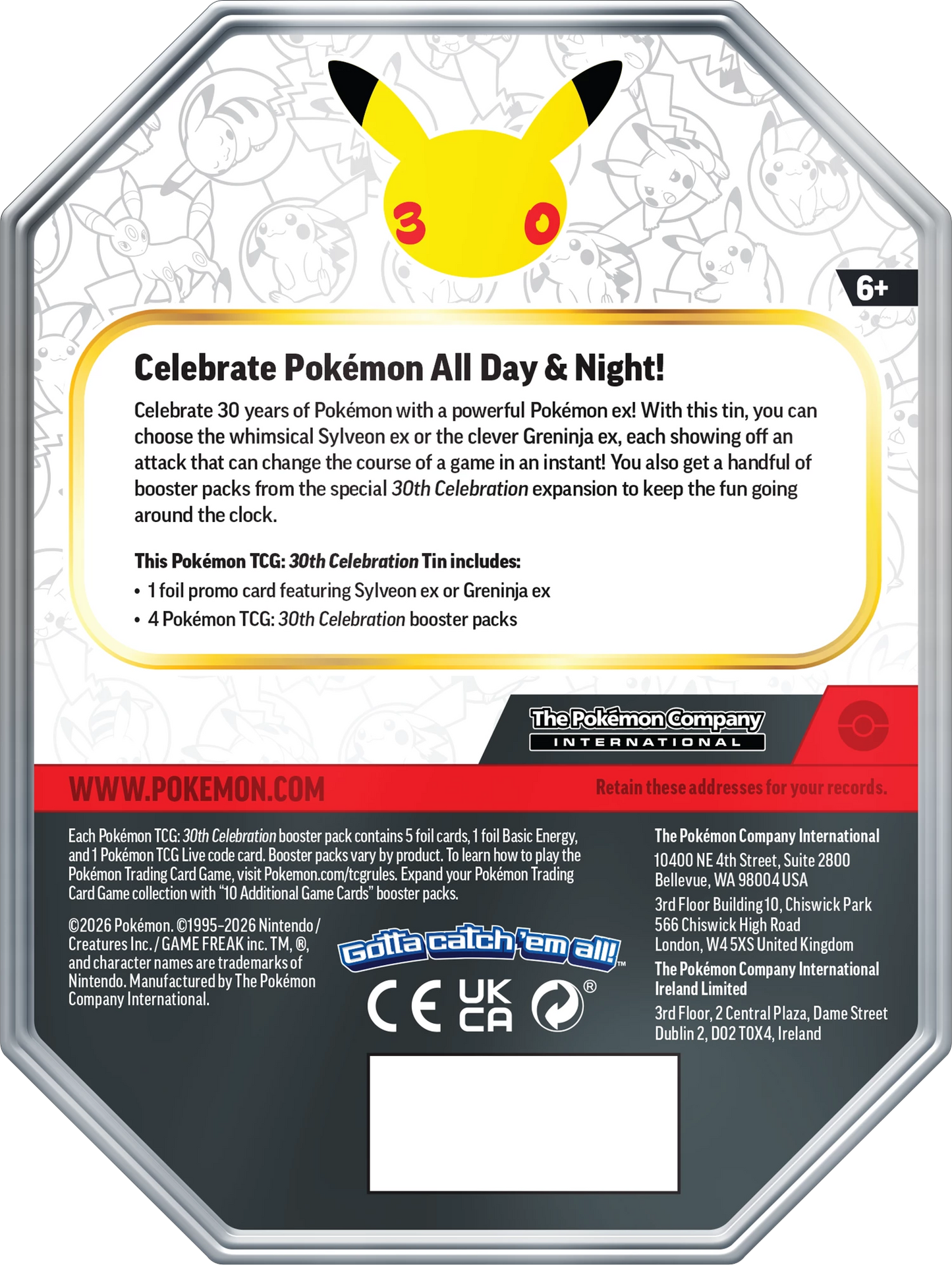 Pokémon 30th Anniversary ex Tin (EN)