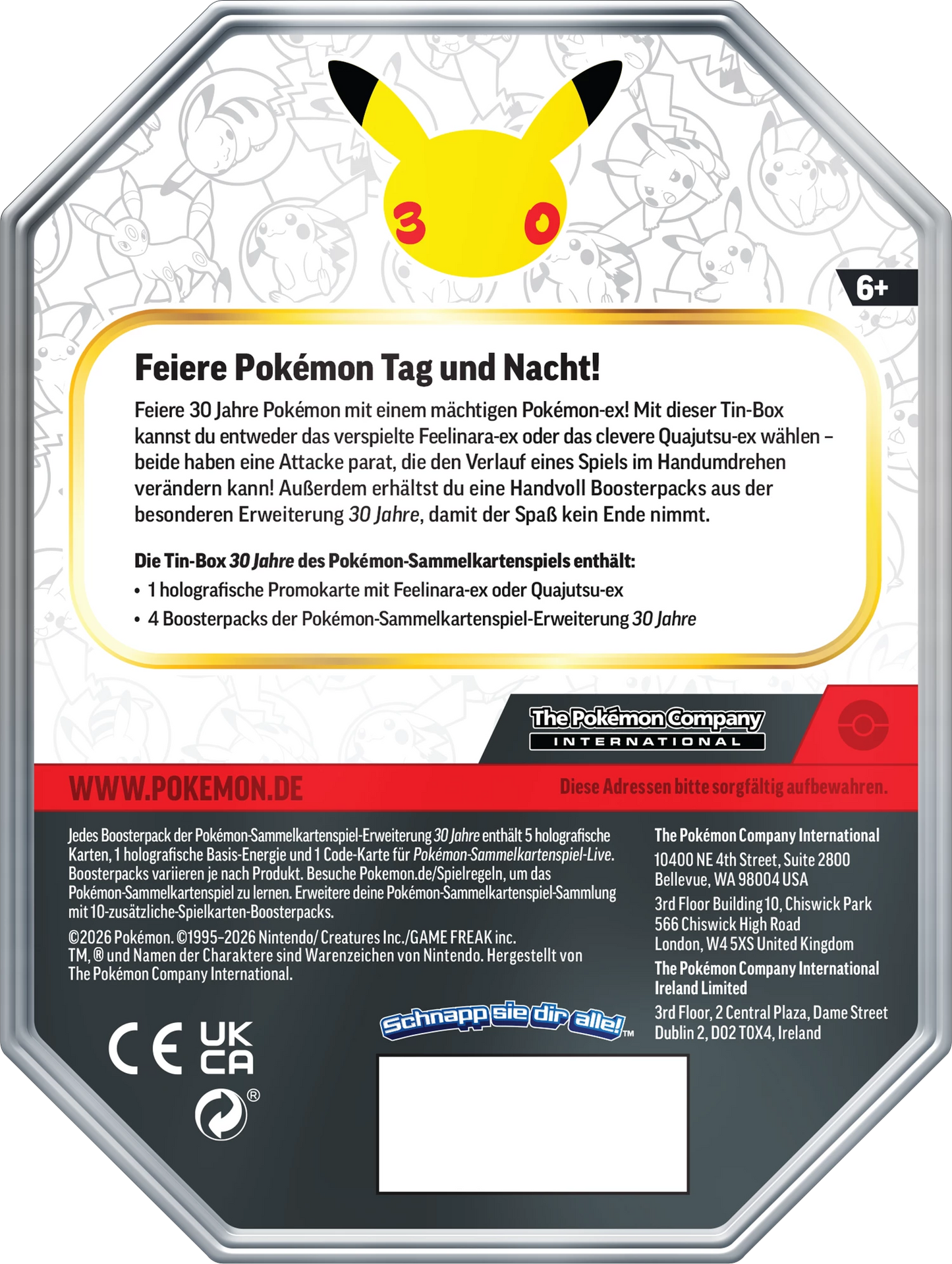 Pokémon 30th Celebration ex Tin - Sylveon (DE)