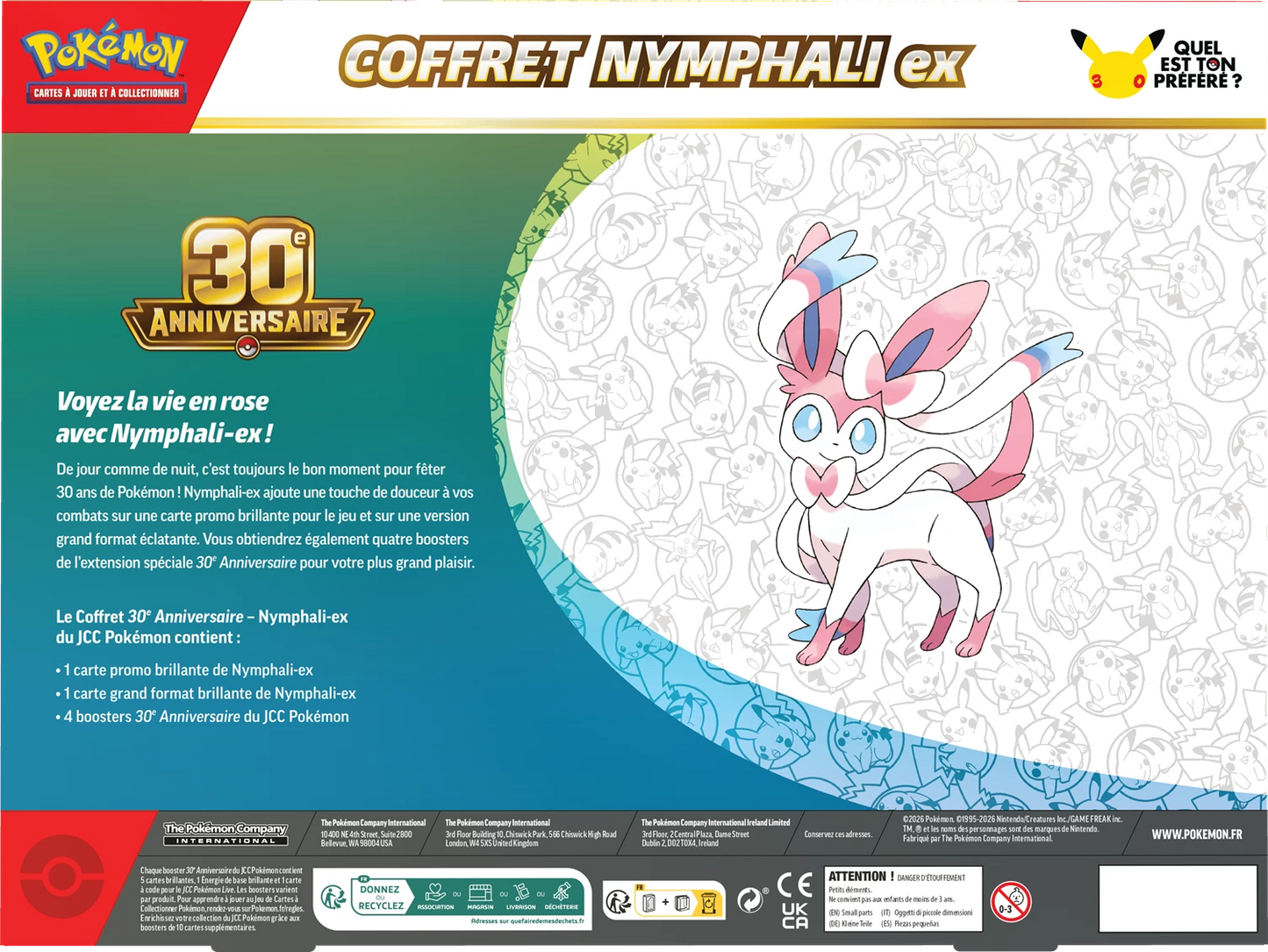 Pokémon 30th Celebration ex Box - Sylveon (FR)