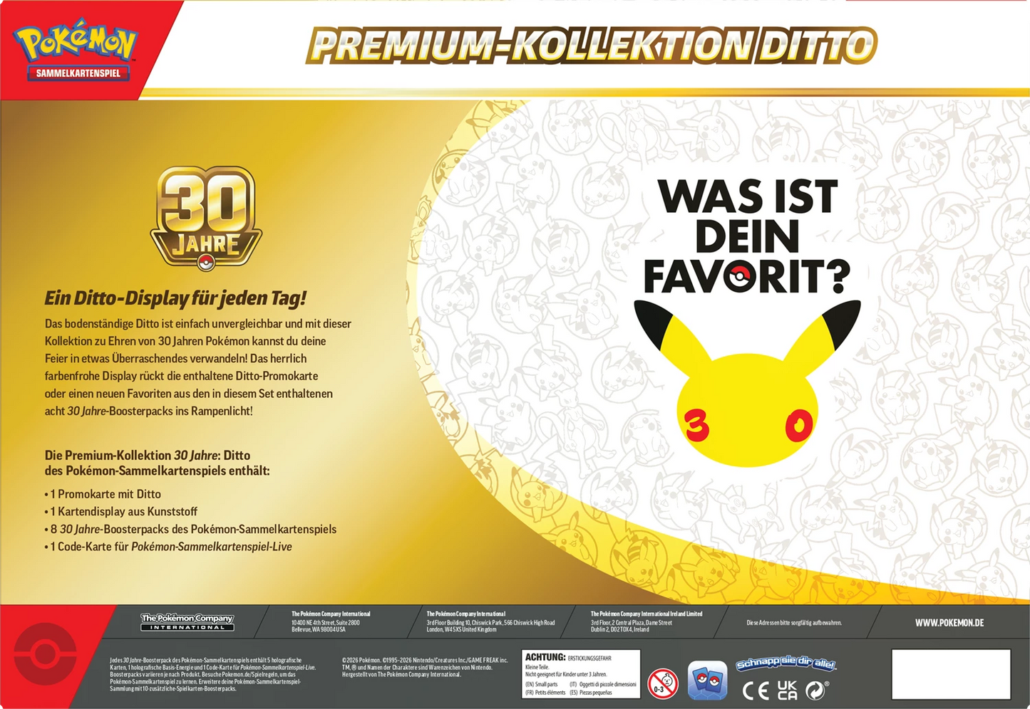 Pokémon 30th Celebration Ditto Premium Collection (DE)