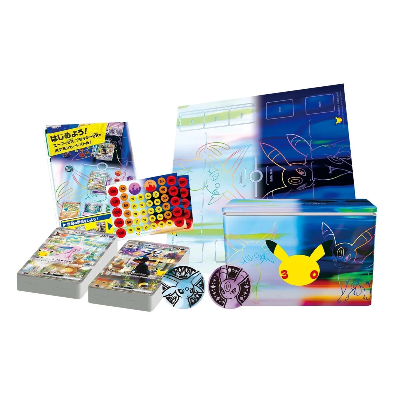 Pokémon 30th Anniversary Espeon ex & Umbreon ex Premium Deck Set (JP) - Japan Import