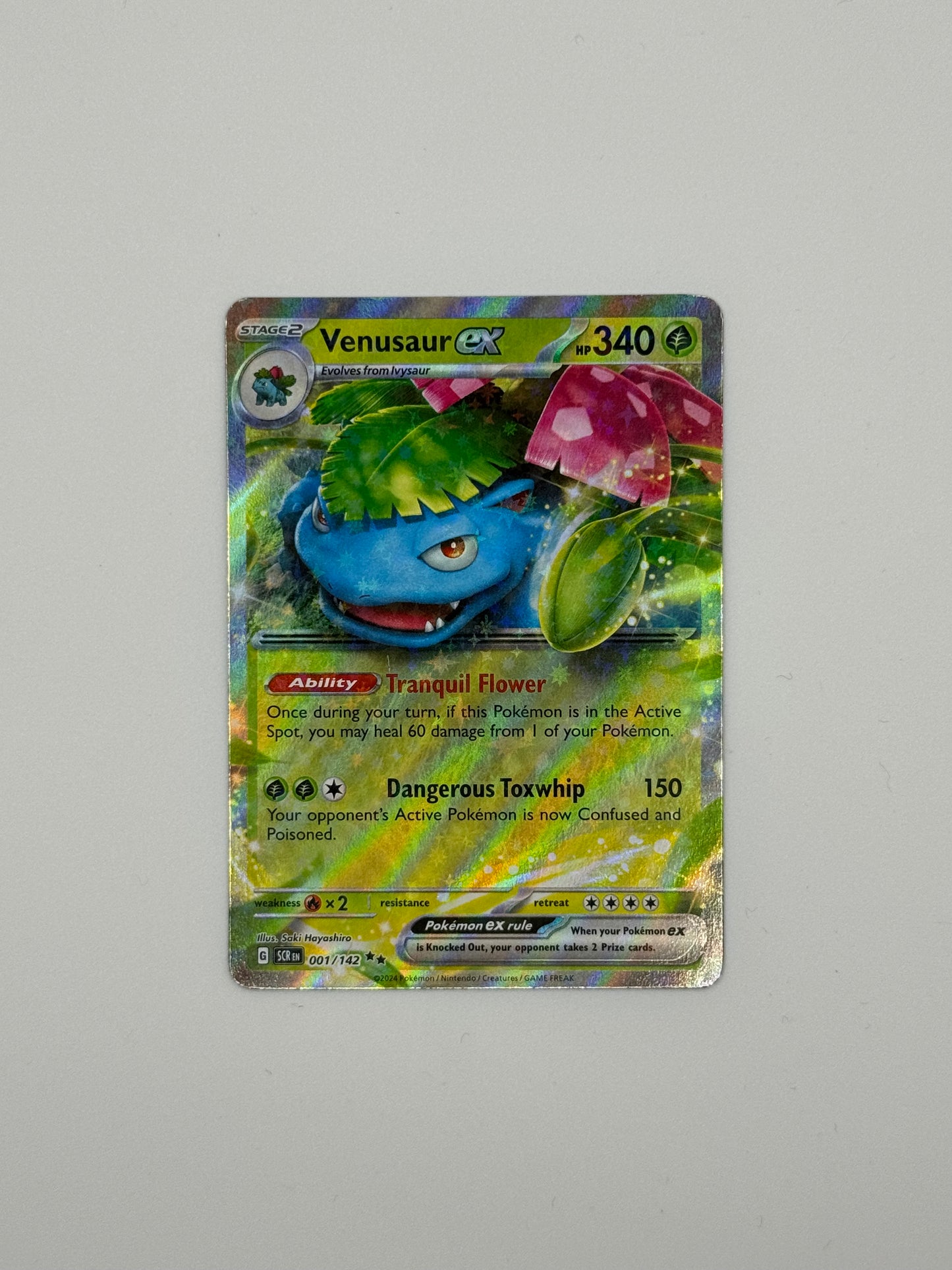 Venusaur EX – Double Rare Holo (001/142) | Stellar Crown (EN)