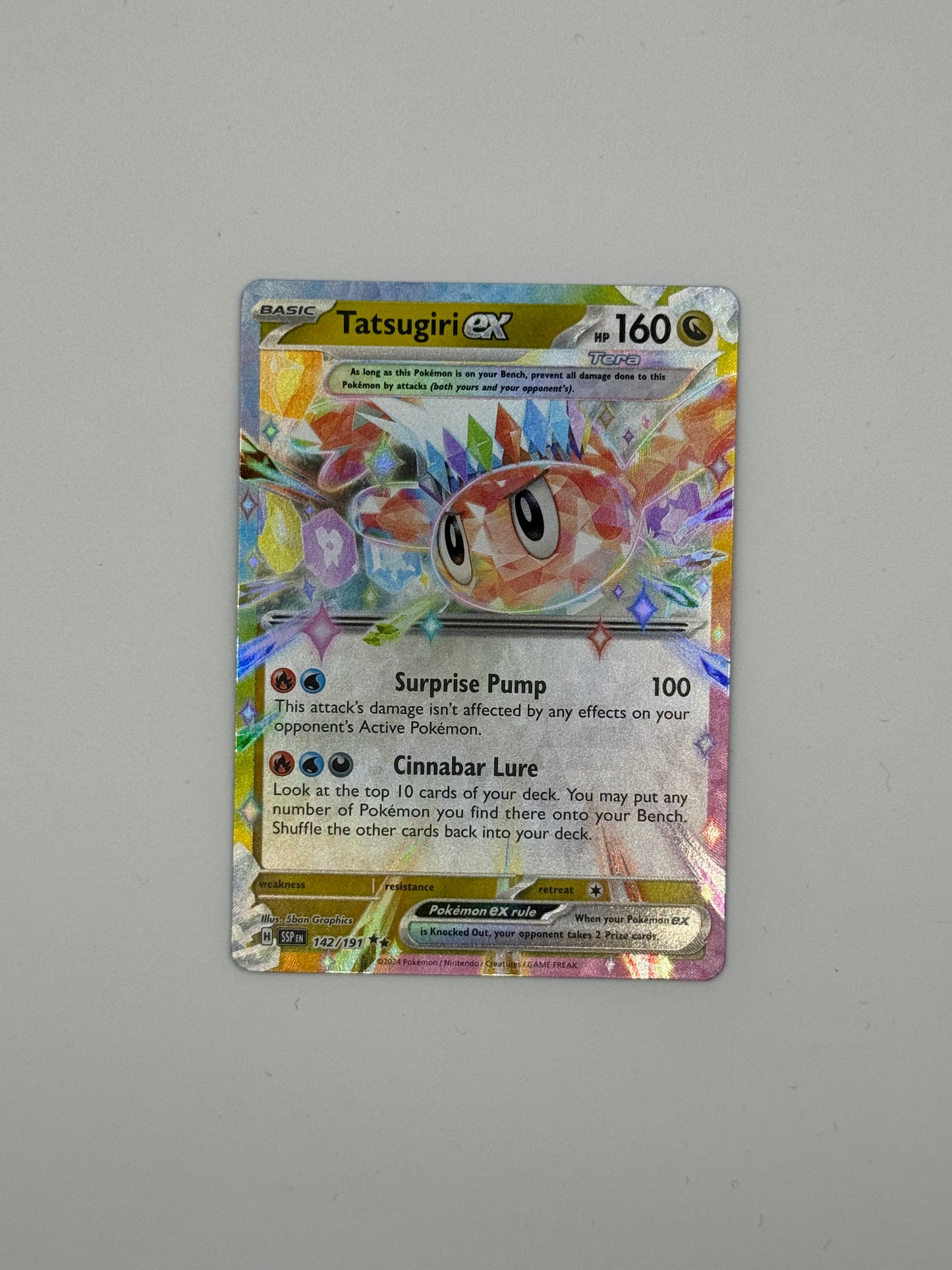 Tatsugiri EX – Double Rare Holo (142/191) | Surging Sparks (EN)