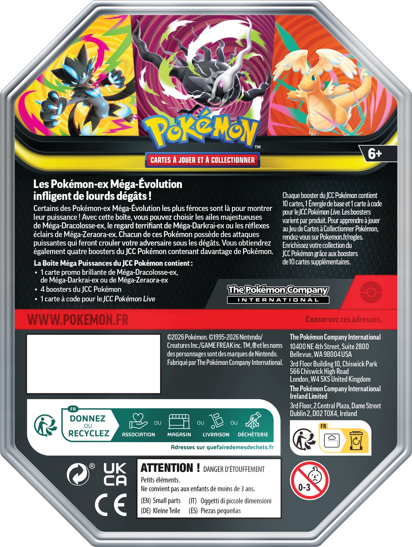 Pokémon Mega Forces ex Tin (FR)