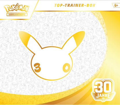 Pokémon Elite Trainer Box: Pikachu-Motiv und „30 Jahre“-Abzeichen