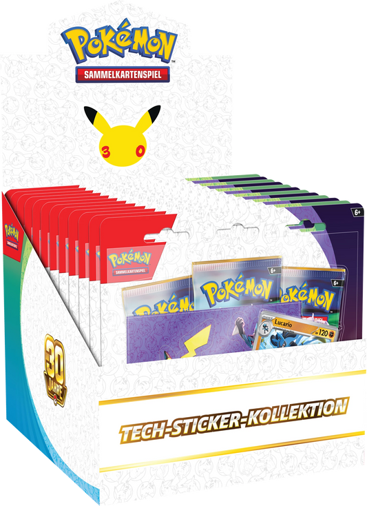 Pokémon 30th Anniversary Tech Sticker Collection (DE)