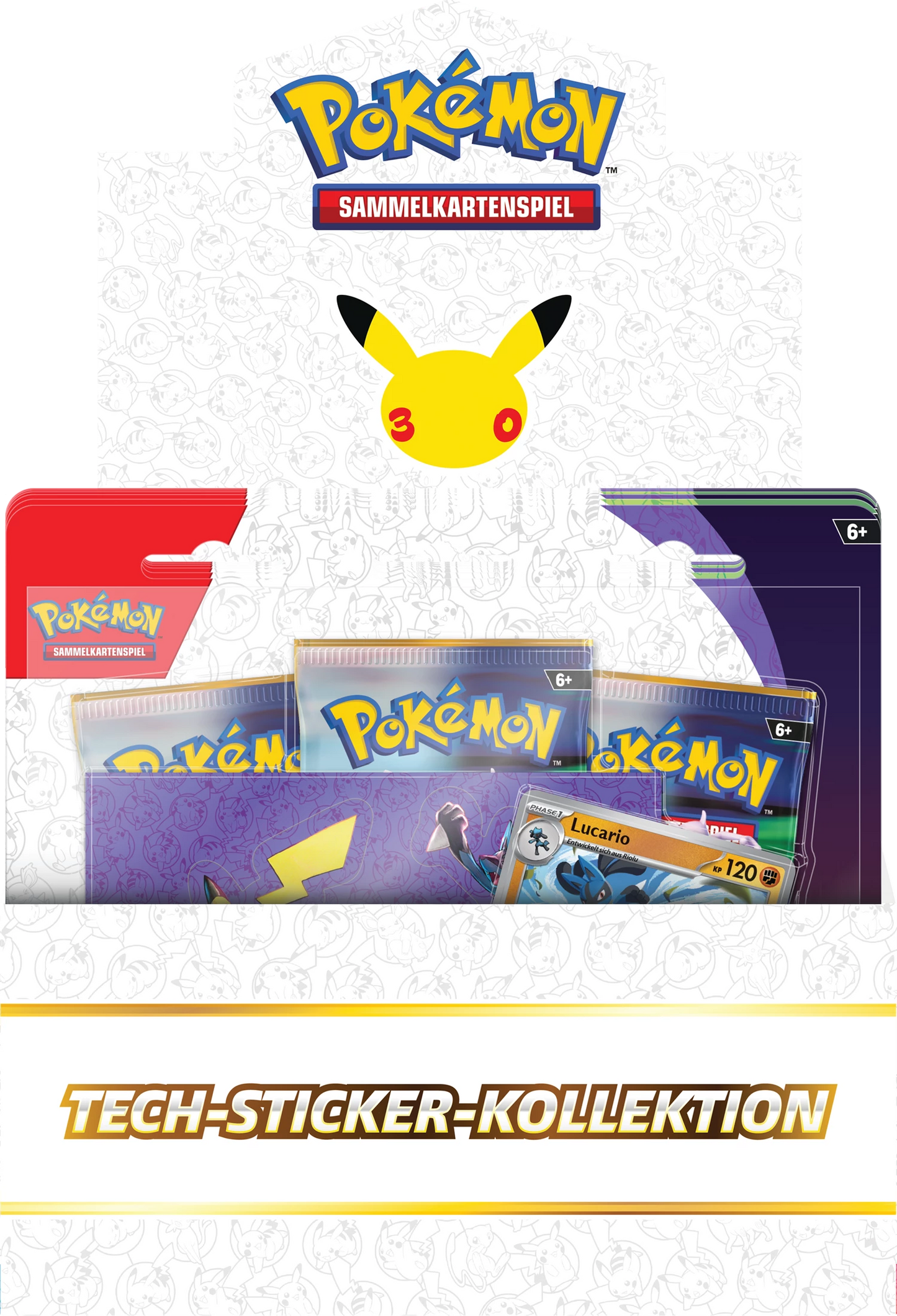 Pokémon 30th Anniversary Tech Sticker Collection (DE)