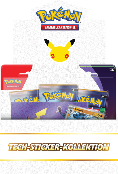Pokémon 30th Anniversary Tech Sticker Collection (DE)