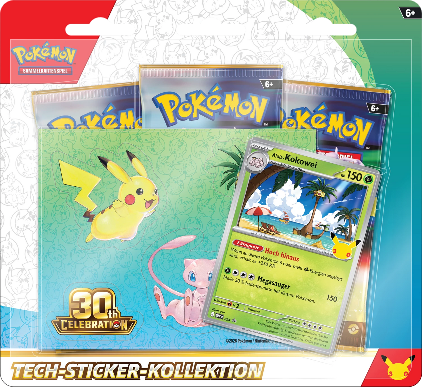 Pokémon 30th Anniversary Tech Sticker Collection (DE)