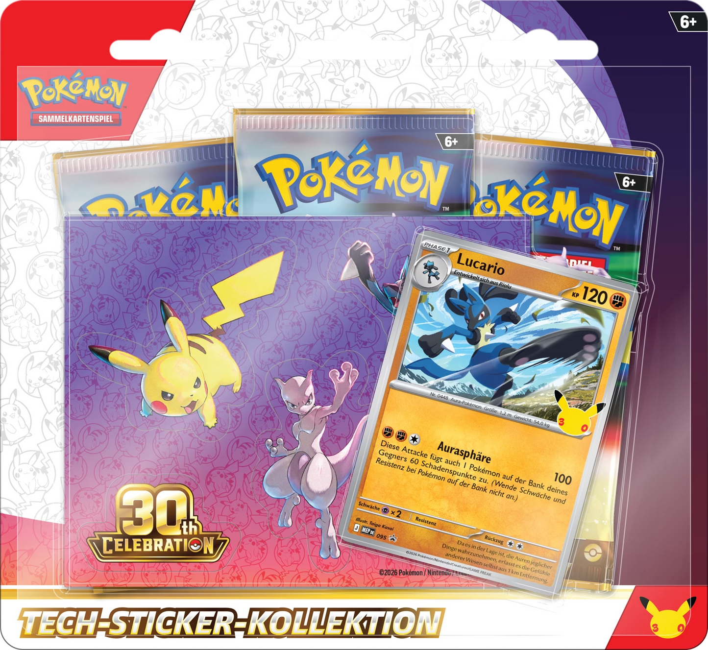 Pokémon 30th Anniversary Tech Sticker Collection (DE)