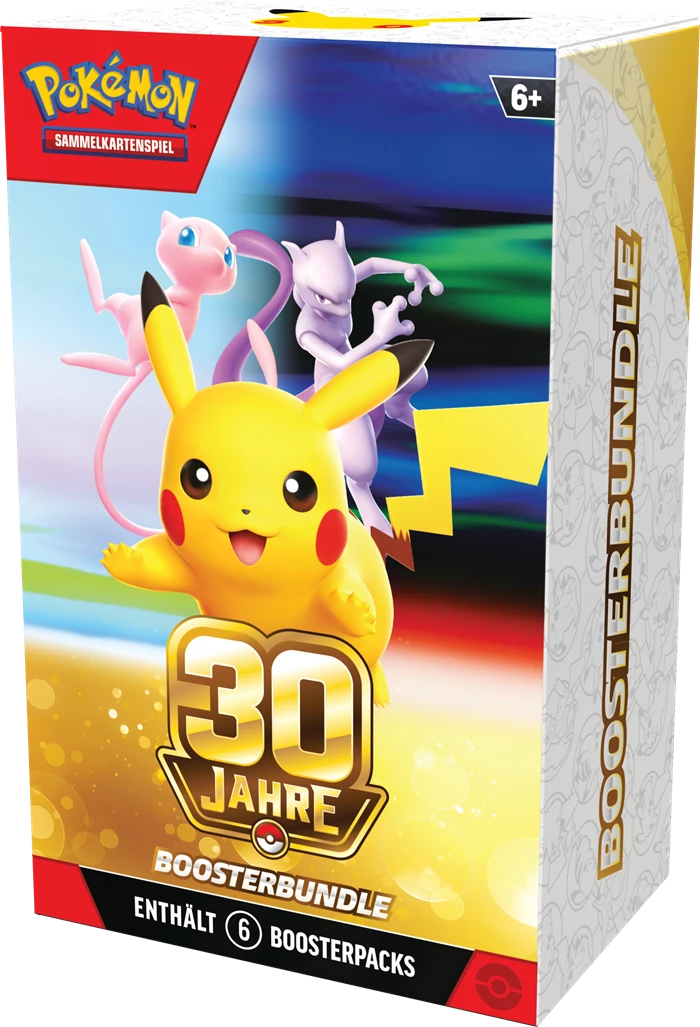 Pokémon 30-Jahre Booster-Bundle-Box mit Pikachu und 6 Boosterpacks