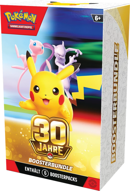 Pokémon 30-Jahre Booster-Bundle-Box mit Pikachu und 6 Boosterpacks