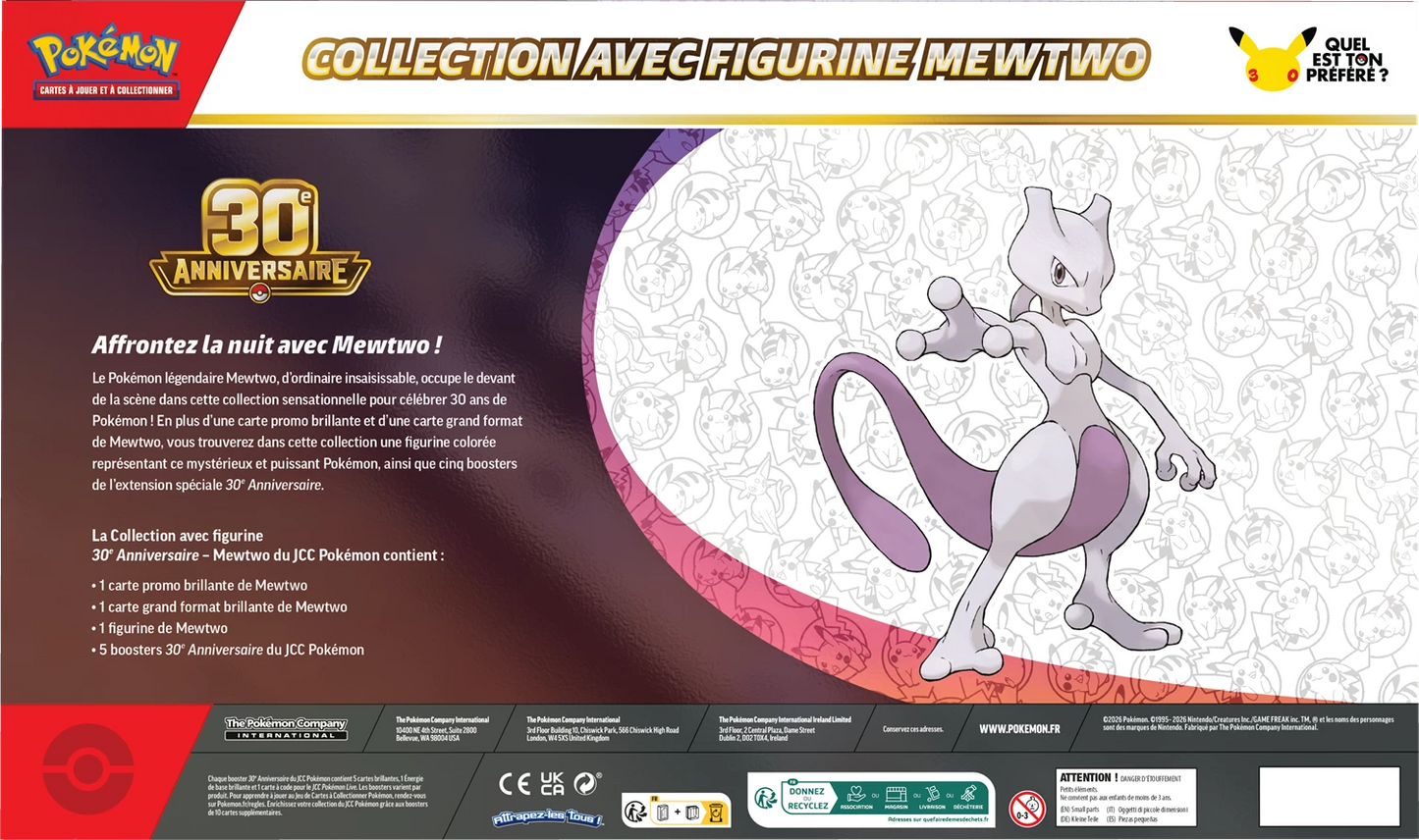 Pokémon 30th Celebration Figure Collection – Mewtwo (FR)