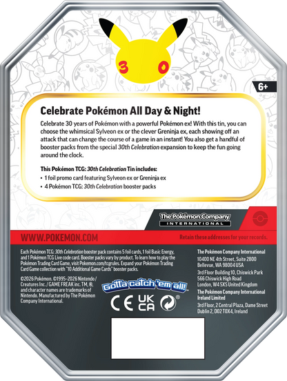 Pokémon 30th Anniversary ex Tin (EN)