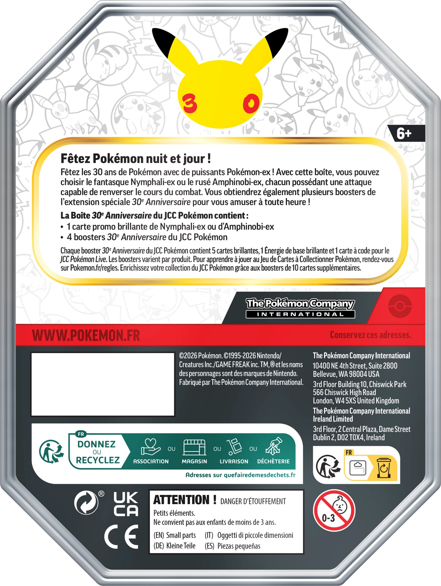 Pokémon 30th Celebration ex Tin - Sylveon (FR)