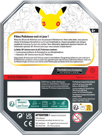 Pokémon 30th Celebration ex Tin - Sylveon (FR)