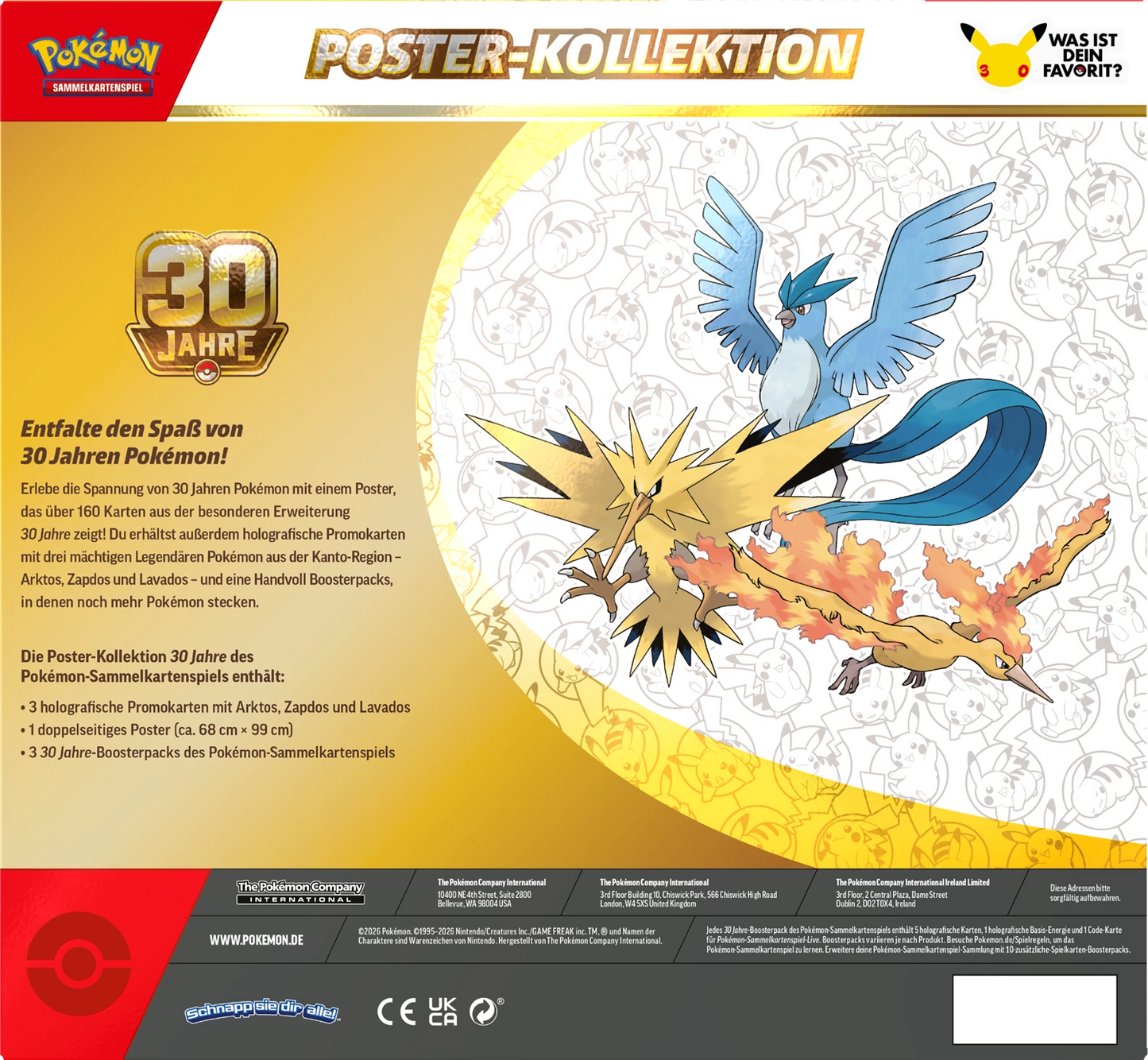 Pokémon 30th Anniversary Poster Collection (DE)