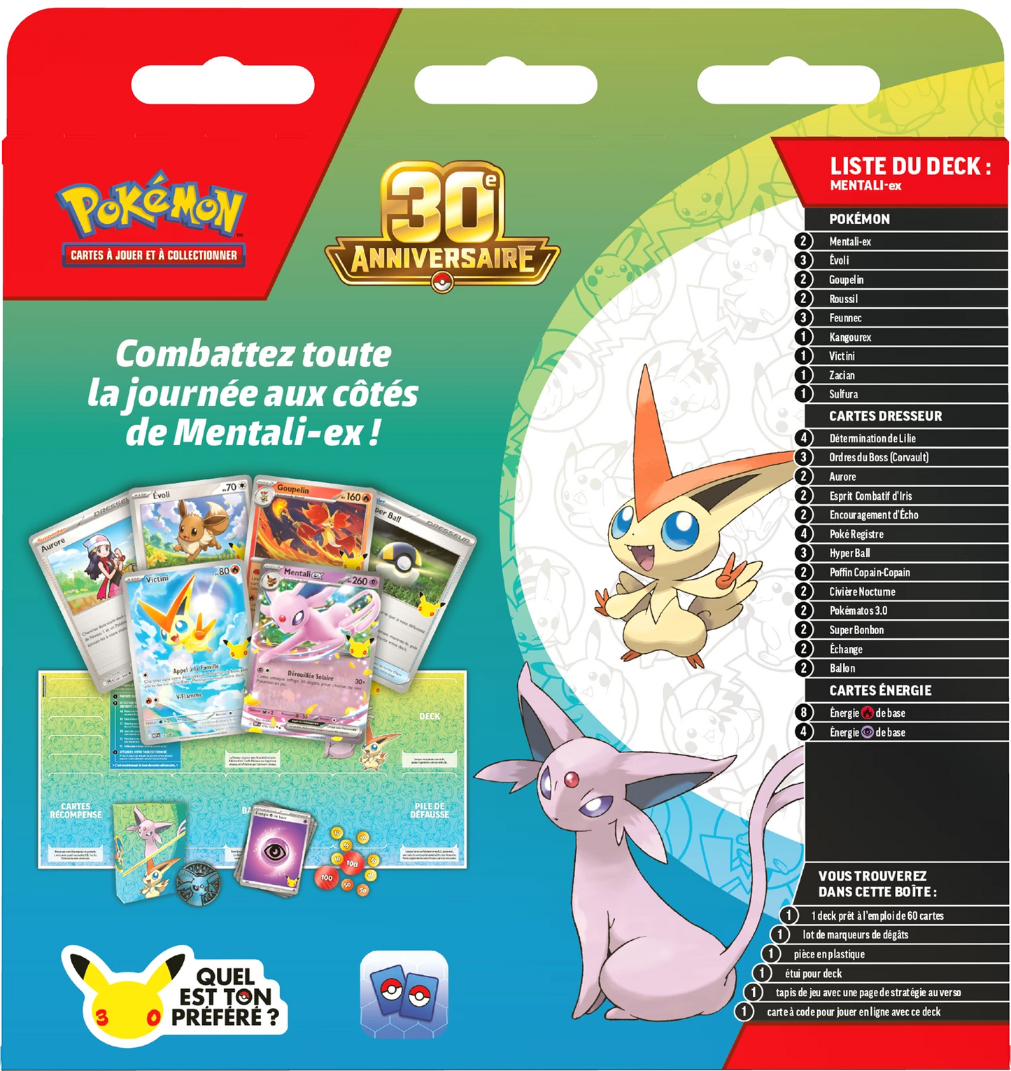Pokémon 30th Celebration Battle Deck – Espeon ex (FR)