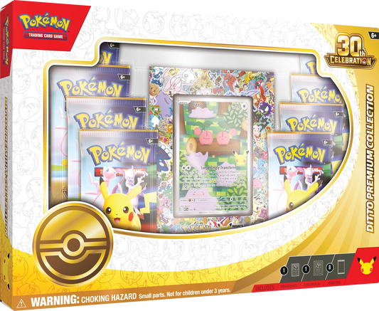 Pokémon Ditto Premium Collection Kartenset, Vorderseite mit 30th Celebration-Logo
