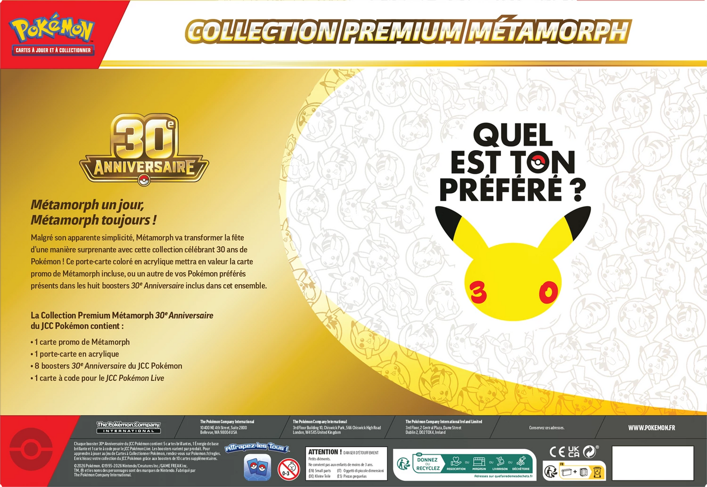 Pokémon 30th Celebration Ditto Premium Collection (FR)