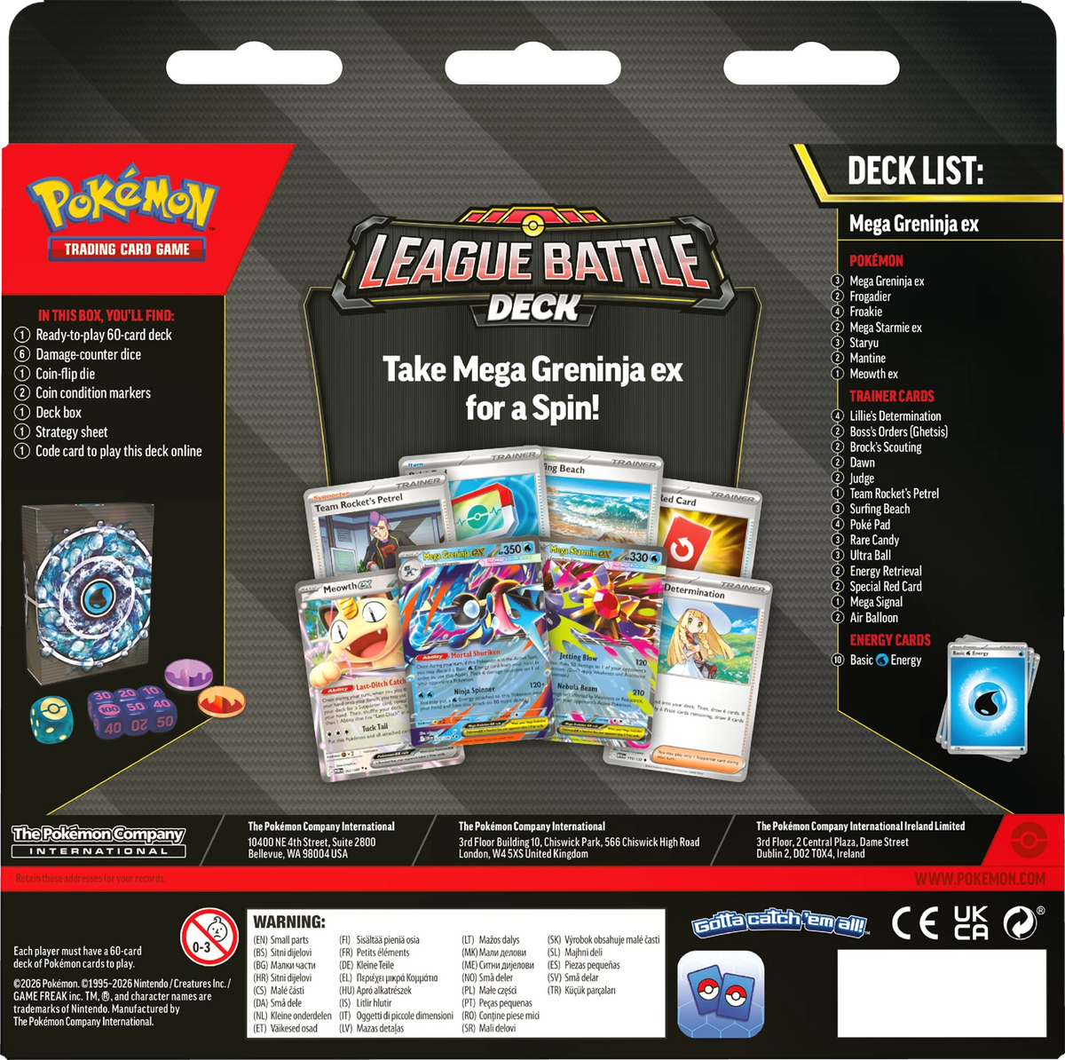 Pokémon Mega Greninja ex League Battle Deck (EN)