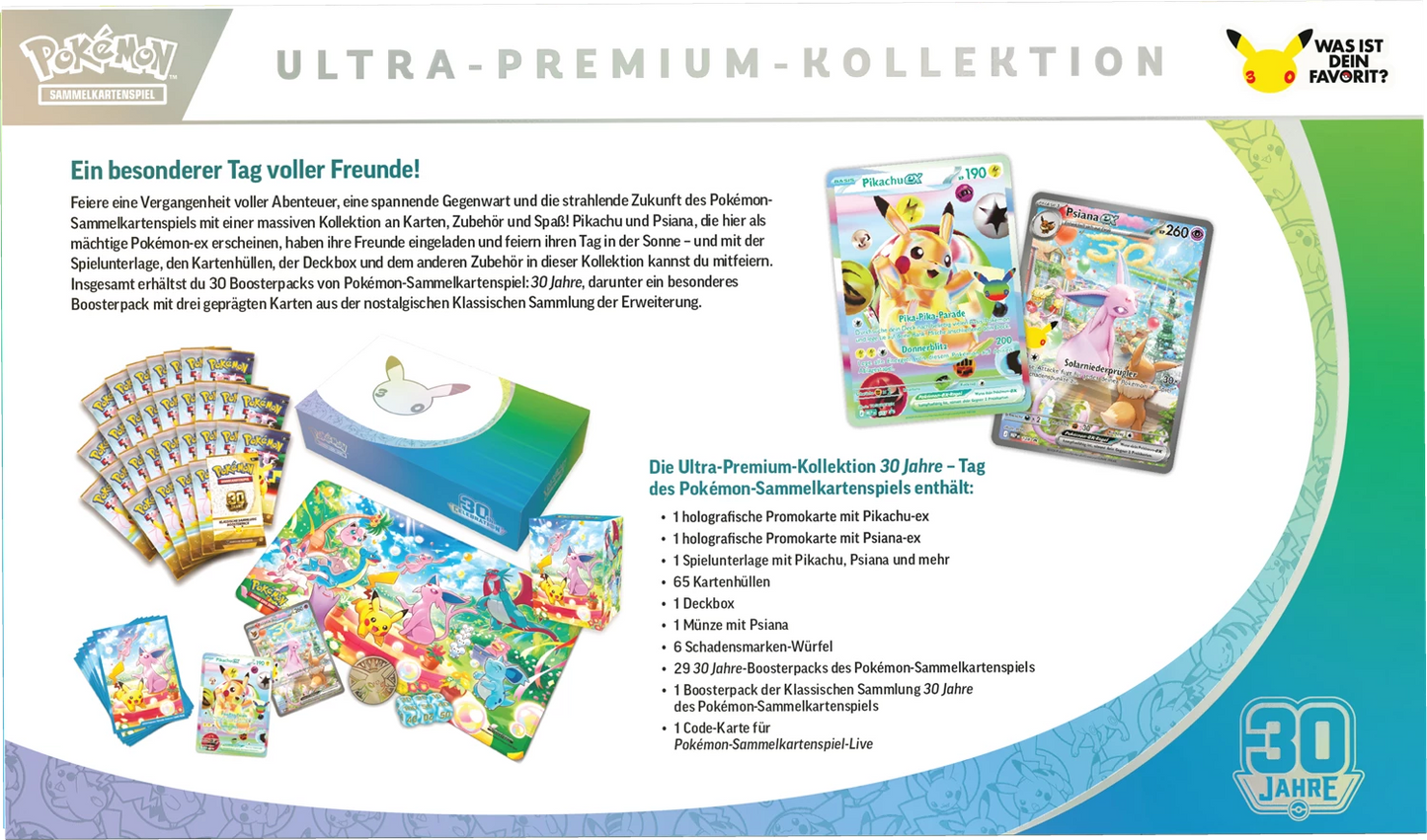 Pokémon 30th Celebration Ultra-Premium Collection – Espeon ex (DE)