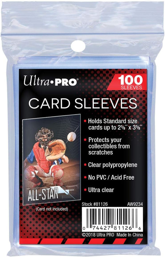 Ultra Pro Card Sleeves - 100 Pieces - Transparent