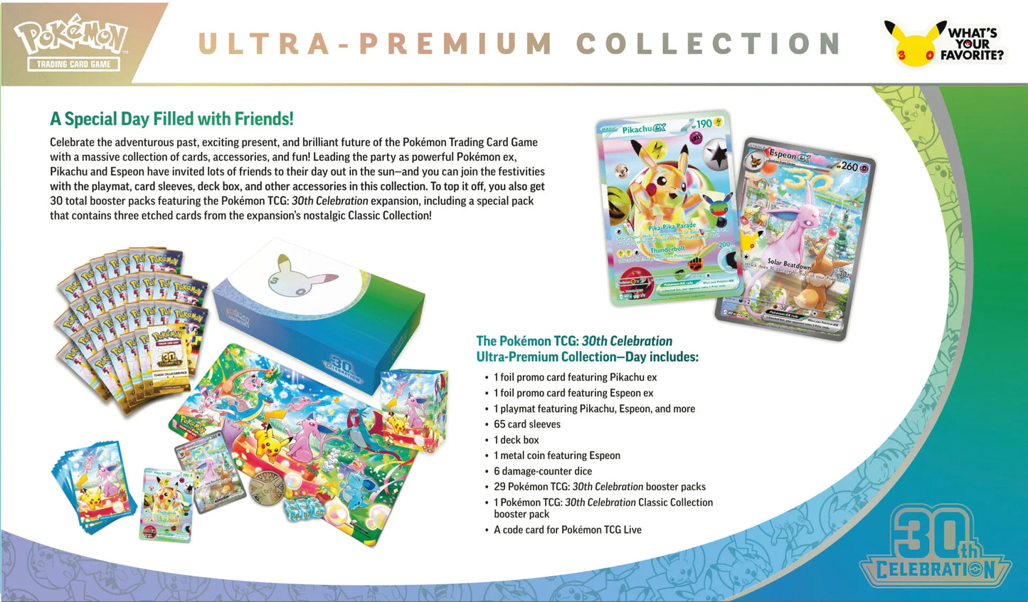 Pokémon 30th Celebration Ultra-Premium Collection – Espeon ex (EN)